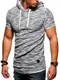 Ombre-Eight Herren Oversize T-Shirt Rundhals Crew Hoodie O-219 [Grau, M]
