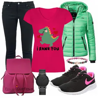 Date Winter Outfit mit Dunkelblau/Dunkelgrau/Grau Push up Jeans/Low Waist Jean/Winterjacke/SweatJeans/Lederjacke/Slim Fit Jeans/ThermoJeans/Low Rise Jean/Leder Schuhe/Jeans mit Schlitz Red by EMP "NIKE Sneaker"Look: Wasen, Date, Pop Konzert, Schule