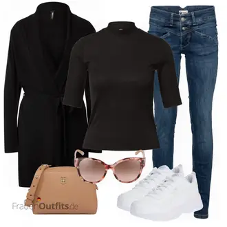 Outfit mit Schwarz DeFacto "Toller Look für den Frühling"