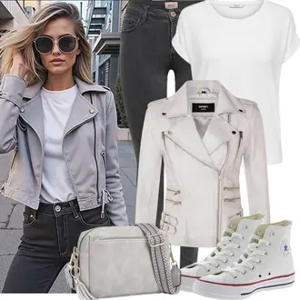 Hochzeit Outfit mit Grau/Hellgrau/Creme/Khaki/Blau/Weiß Sneaker Mit Seitlichem Reißverschluss/Canvas-Sneaker Converse "Perfekt für die Freizeit"Look: Hochzeit, Schule, Pop Konzert, Standesamt