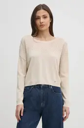 Pulover enski, be barva, 511BD53021