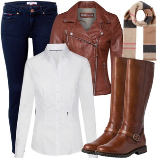 Outfit mit Beige Schal Barbour "Perfekt für den Herbst"
