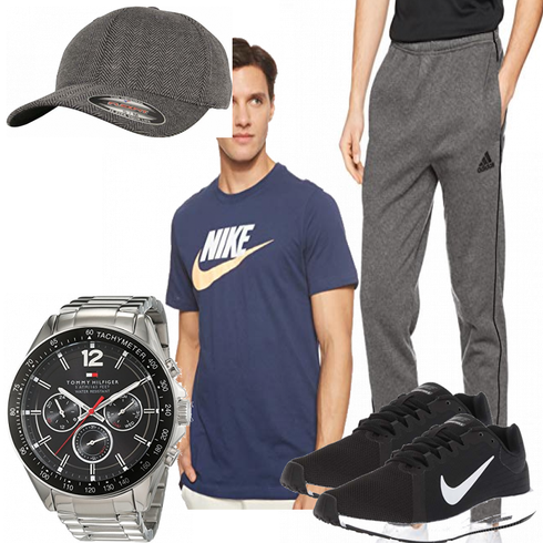 Grau Accessoire Adidas kombinieren