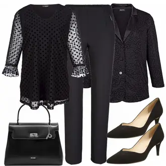 Outfit mit Schwarz High Heel UNISA "Aaliyah"