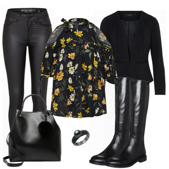 Outfit mit Blau Stiefel Vagabond Shoemakers "BlackLook"