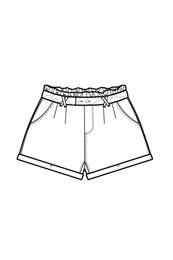 WOMEN'S SHORTS L-SH-4002 WHITE