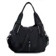Leder Damenhandtasche Große Reise-Umhängetasche Henkeltasche Crossbody Schultertasche für Reisen Schule Shopping - Schwarz