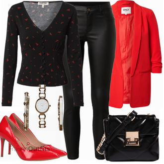 Outfit mit Rot High Heel Steve Madden "Klassisches Frühlings Outfit"
