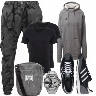 Outfit mit Hoodie Adidas Performance "Street Style Outfit"