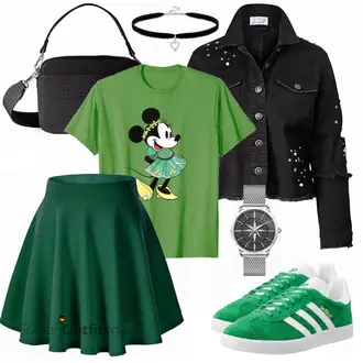Winter Outfit mit Dunkelgrün/Grün Moderne Rock/Cocktail Rock/Rock Mit Gummizug/Minirock/Anime Rock/Winterröcke/A-Linien-Rock/Tellerrock/Ausgestellter Rock Urbancoco "Casual Outfit"
