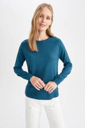 Relax Fit Crew Neck Basic Sweater I6913az22wn