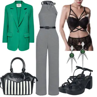 Hochzeitsgast Outfits Sommer mit Grau/Hellgrau/Dunkelgrau Langer Jumpsuit/Spielanzug/Jogginganzug/Kurzer Jumpsuit Voodoo Vixen "Eleganter Look"