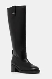 Usnjeni elegantni kornji BROOKLYN enski, rna barva, KL41790