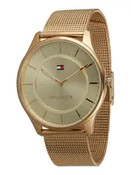 TOMMY HILFIGER Uhr navy / gold / rot / weiß