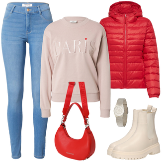 Outfit mit Pastell/Rosa/Beige/Blau GERRY WEBER "PARIS Freizeitlook"