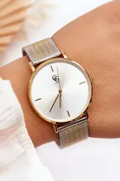 Women's Watch Silver-Gold Fiber