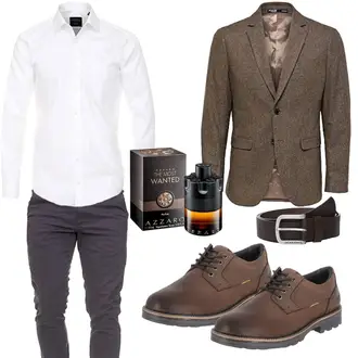 Büro Outfits Coole mit Dunkelgrau/Grau/Hellgrau/Khaki Elara "Buro Outfit"Look: Rap, Schlichte, Stil, Smart Casual, Coole, Nahtlos, Casual, Schön, Elegant