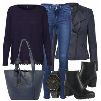 Outfit mit Schwarz Stiefel Chelsea Boot Vagabond Shoemakers "Lucy"