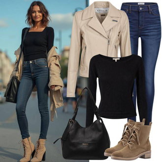 tenues avec Beige/Marron Vintage Veste en Cuir/Veste d'Uniforme/Veste Vintage/Veste en Cuir/Veste Wax/Veste à Glissière/Veste Boîte/Veste en Simili Cuir/Bomber en Cuir antioch "Look de printemps"