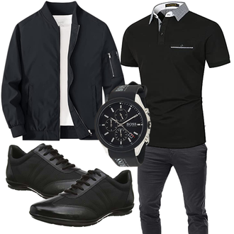 Outfit mit Schwarz LIUPMWE "Casual Business Outfit"
