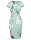 GRACE KARIN Frauen Sommerkleid Damen Knielang elegant festlich Kleid ballkleid M CL7597-18