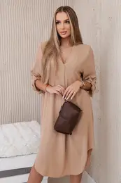 Kesi Woski V-neck dress camel