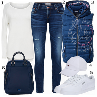 Outfit sa Siva Pletenina Only "Super za slobodno vrijeme"