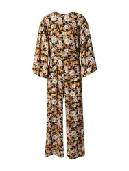 Traffic People Jumpsuit orange / apricot / schwarz / weiß