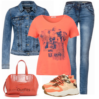 Outfit mit Grau Sneaker SCOTCH & SODA "Schöner Sommer Look"