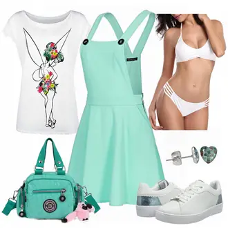 Outfit mit Grün/Türkis/Hellgrün Tenniskleid Laeticia Dreams "Laeticia Dreams"