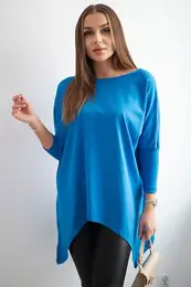 Oversize blouse purple-blue