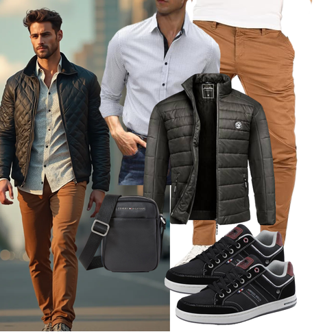Dunkelgrün/Grau/Schwarz/Dunkelgrau/Khaki Isolationsjacke/Außergewöhnliche Jacke/Jacke mit Seitlichem Reißverschluss/2in1 Jacke/Puffer Jacke/Winterjacke/Thermojacke/Kunstfaserjacke/Hybridjacke/Steppjacke Amaci&Sons kombinieren