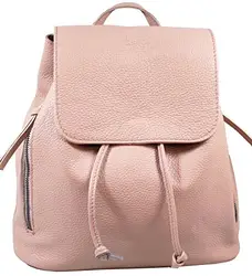 Ital. Echtleder Damen Rucksack Leichter Tagesrucksack Daypack Lederrucksack Damenrucksack versch. Farben erhältlich R01 (Rosa)