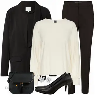Outfit mit Weiß High Heel ESPRIT "Business Look"