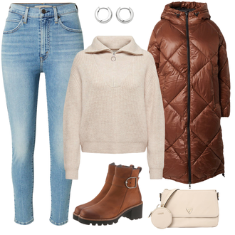 Outfit mit Rot Langer Wintermantel S.Oliver "Warmes Outfit"