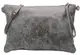 SH Leder Echtleder Umhängetasche Clutch im vintage look mittelgross Tasche Abendtasche 33x22cm Clara G396 (Dunkelgrau)