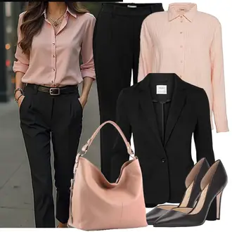 Outfit mit Schwarz Sweatblazer/Blazerjacke/Kurzblazer/Eleganter Blazer/Lässiger Blazer/Strick­blazer/Lederjacke für Männer/Boyfriend Blazer/Lederjacke/Lederjacke VERO MODA "Eleganter Look"