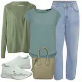 Noisy May Slouchy Jeans Outfits image