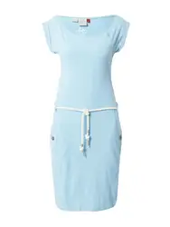 Ragwear Kleid ''''MARINA'''' hellblau / hellgrau / weiß