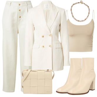 Standesamt Outfit Kurvige Braut mit Weiß/Beige/Rot/Orange/Gold/Khaki guido maria kretschmer women "Elegantes Herbst Outfit"