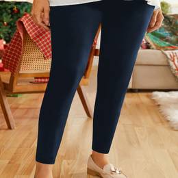 Plus Size Sports Leggings, Women's Plus Solid High Stretch Fitness Leggings Spring/autumn
