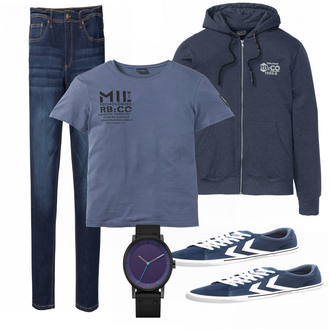 Outfit mit Grau Sneaker Hummel "Bonprix Look"