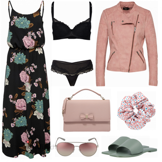 Outfit mit Beige Schultertasche Ted Baker "Blumiger Alltagslook"
