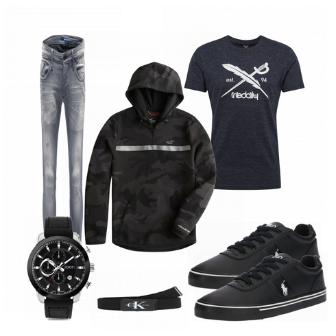 Schwarz Schuh Sneaker/Leder Sneaker Polo Ralph Lauren kombinieren