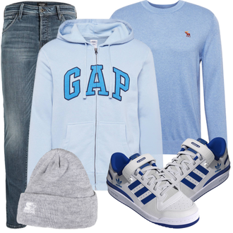 Outfit mit Grau Sneaker Adidas Originals "Alltagsoutfit"