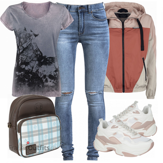 Outfit mit Braun Khujo "Outfit für die Freizeit"