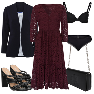 Minimizer Outfit mit Schwarz/Weiß/Braun Bademode Großer Cup Skiny "Modischer Sommer Look"