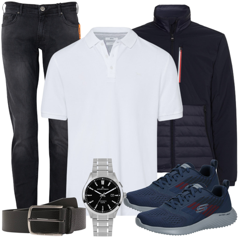 Weiß Poloshirt Brax kombinieren