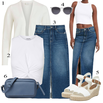 Oversize Long tenues avec Bleu/Bleu clair Jupe en Jean Vintage/Jupe en Jean/Jean Taille Haute/Jeans Femme Longueur 7/8/Jean Court/Jean Large/Jean-culotte/Jeans avec Fente/Robe Grande Taille/Pantalon Grande Taille bershka "Vêtements d'été"Look: Style, 80s, 90s, Oversize, Classique, Old Money, Bad Taste, Cool