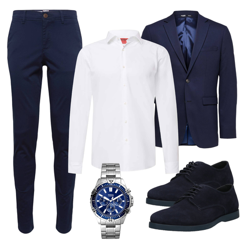 DunkelBlau/HellBlau/Blau Mantel/Bluse Große Größe/Kostüm SELECTED HOMME kombinieren